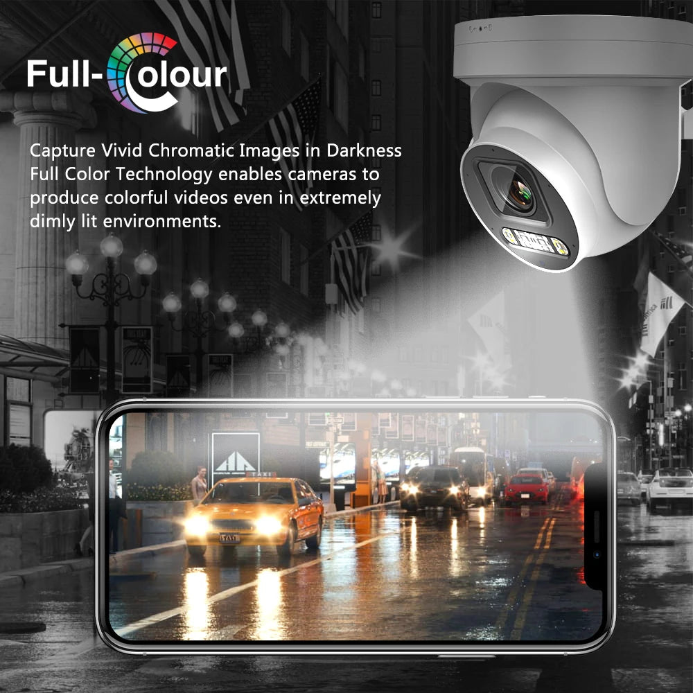 Vikylin Hikvision compatible 8MP 5X Zoom PTZ IP Camera with 2-Way Audio MD2.0 IP66 Outdoor Video Surveillance Camera Onvif CCTV