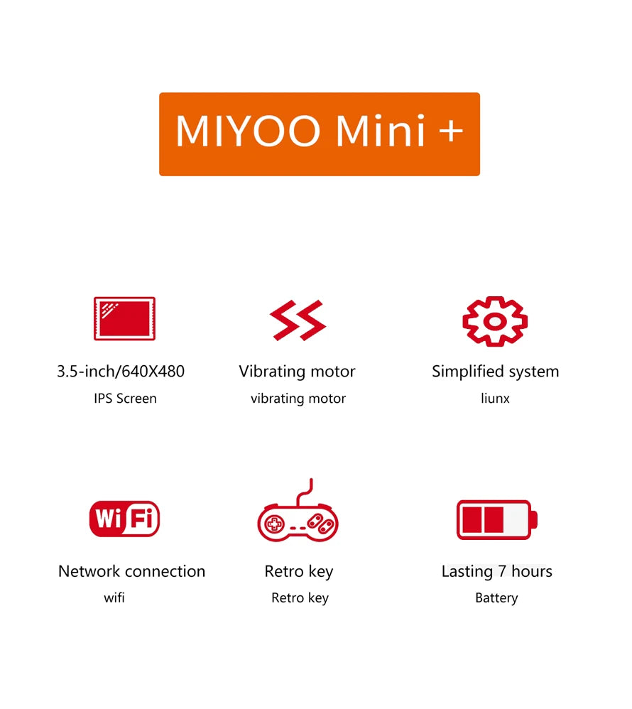 MIYOO Flip V2 Handheld Game Players 3.5''IPS Screen Linux System Onion OS Video Game Consoles Free Storage Bag Gamer Gift Gaming