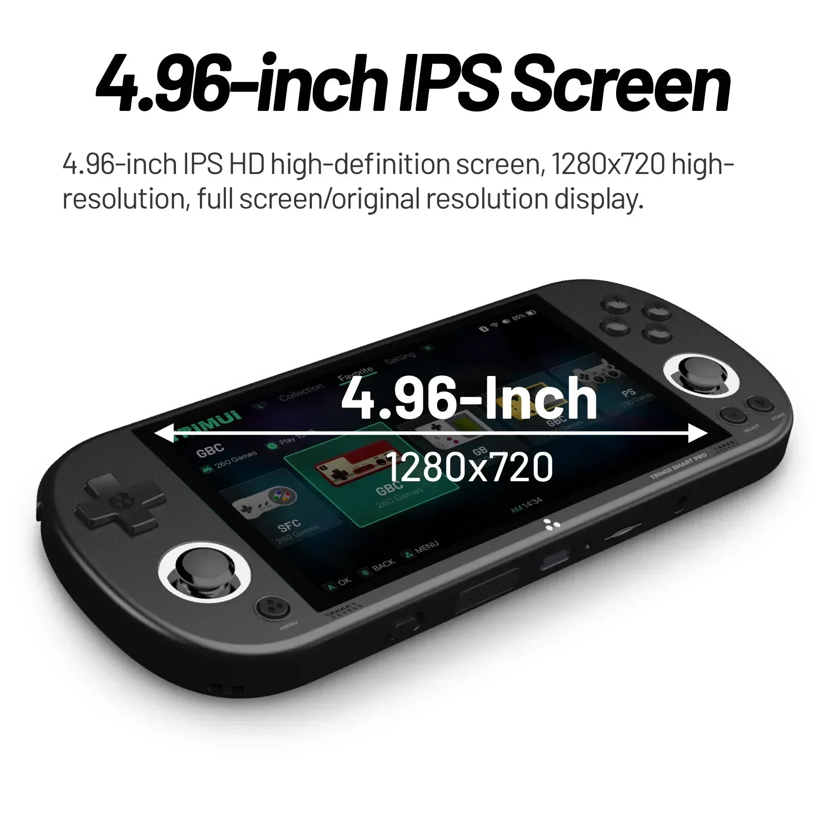 AMPOWN Trimui Smart Pro Handheld Game Players Consoles 4.96'' IPS Screen Linux Portable Console Retro Video Game US Warehouse