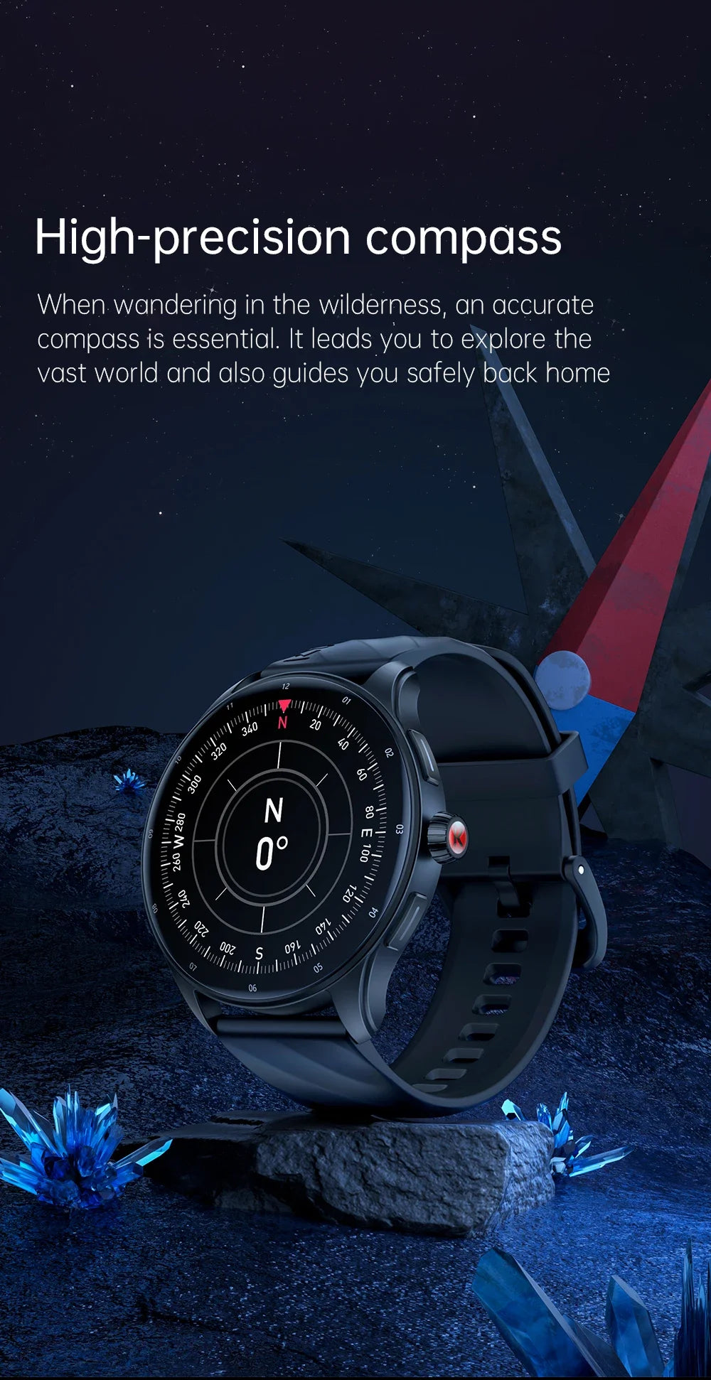 KUMI GW5 Pro Smartwatch 1.43" AMOLED IP68 Waterproof Bluetooth 5.2 Fitness Tracker Heart Rate Blood Oxygen Monitor