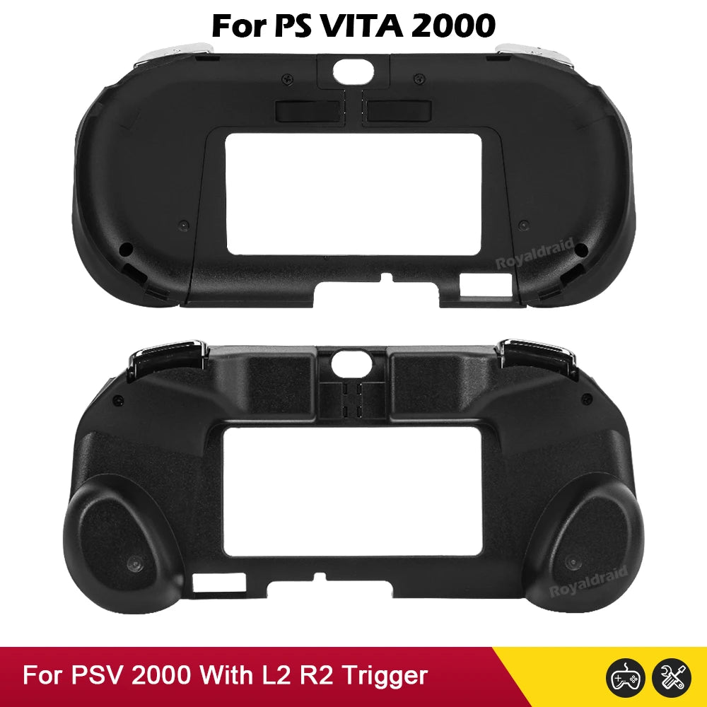 Gamepad Hand Grip Joystick Stand Shell Case Protect with L2 R2 Trigger Button For PS VITA 2000 PSV 2000 Slim + Front L2 R2 Kits