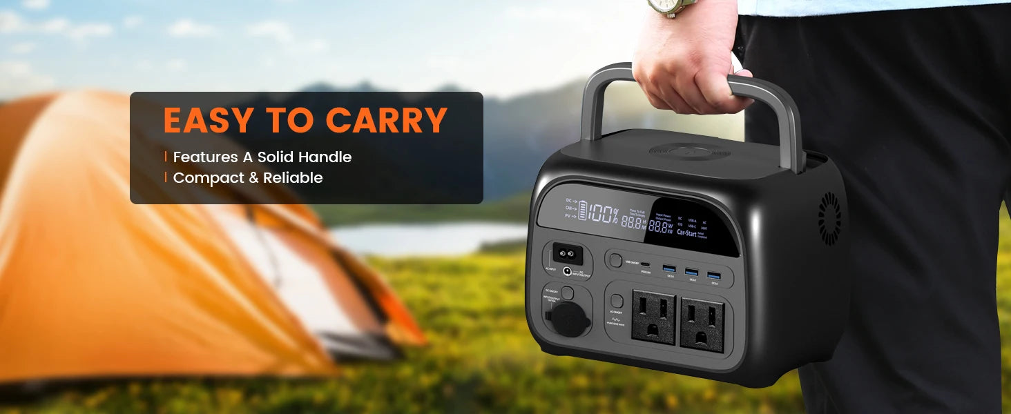 CTOLITY AP400 345WH 500W Portable Power Station 108000mAh Camping Lifepo4 PowerBank Portable Backup Generator UPS Home RV