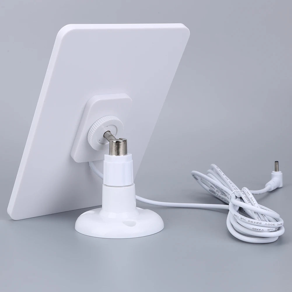 20W IP Security Camera Charger DC3.5x1.35-port Solar Panel Kit Wall Mount Bracket for Ring Spotlight Camera/Ring Stick Up Camera