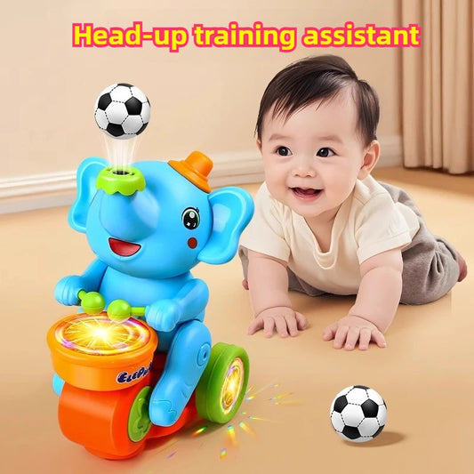 Musical Walking Elephant Drummer Toys for  Kid Musical Toy with LED Light Music Sensory Activity Toys Learning Educational Toys