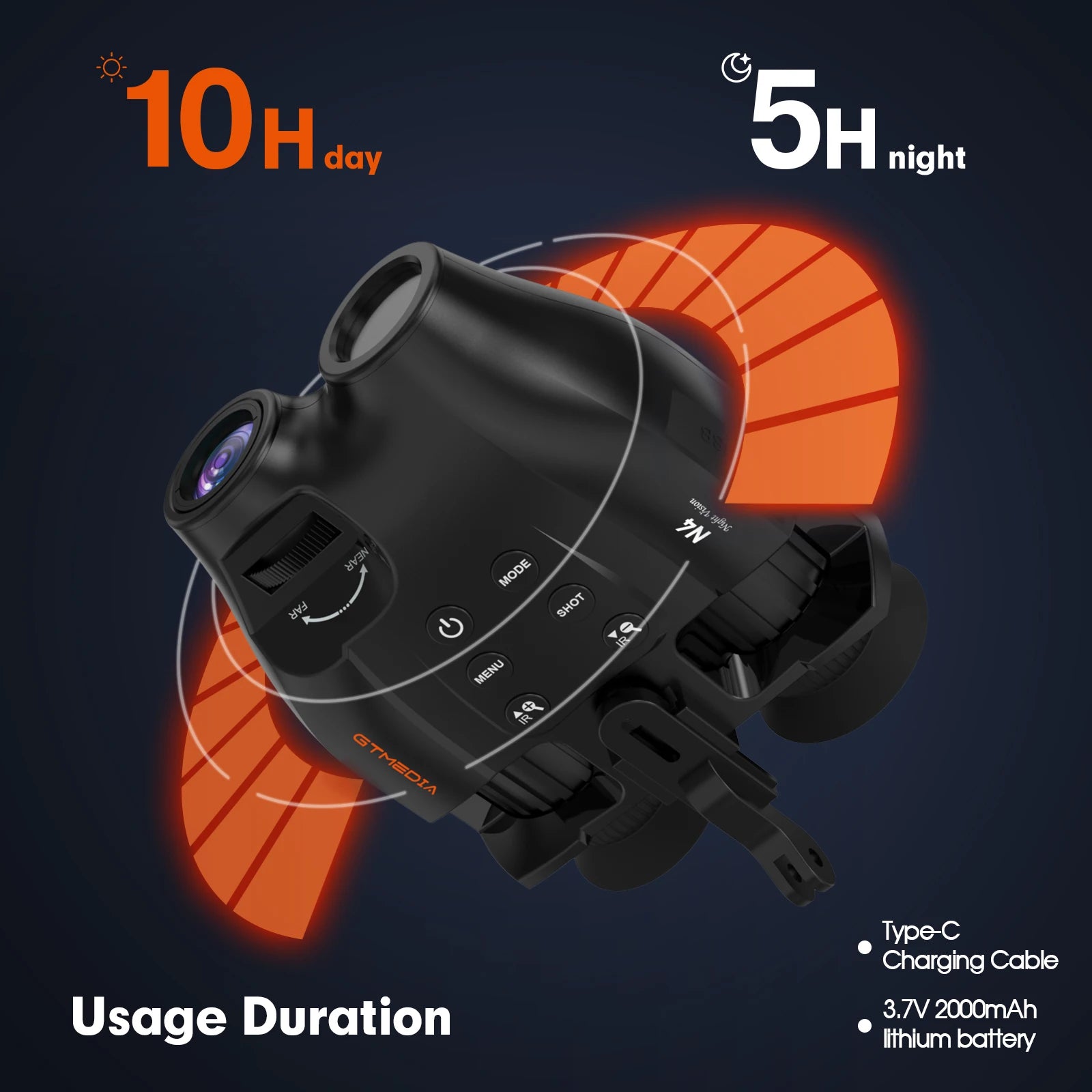 Gtmedia N4 Night Vision Binoculars Featuring Adjustable Brightness 5x Zoom And 1080p Video Recording For Outdoor Adventures