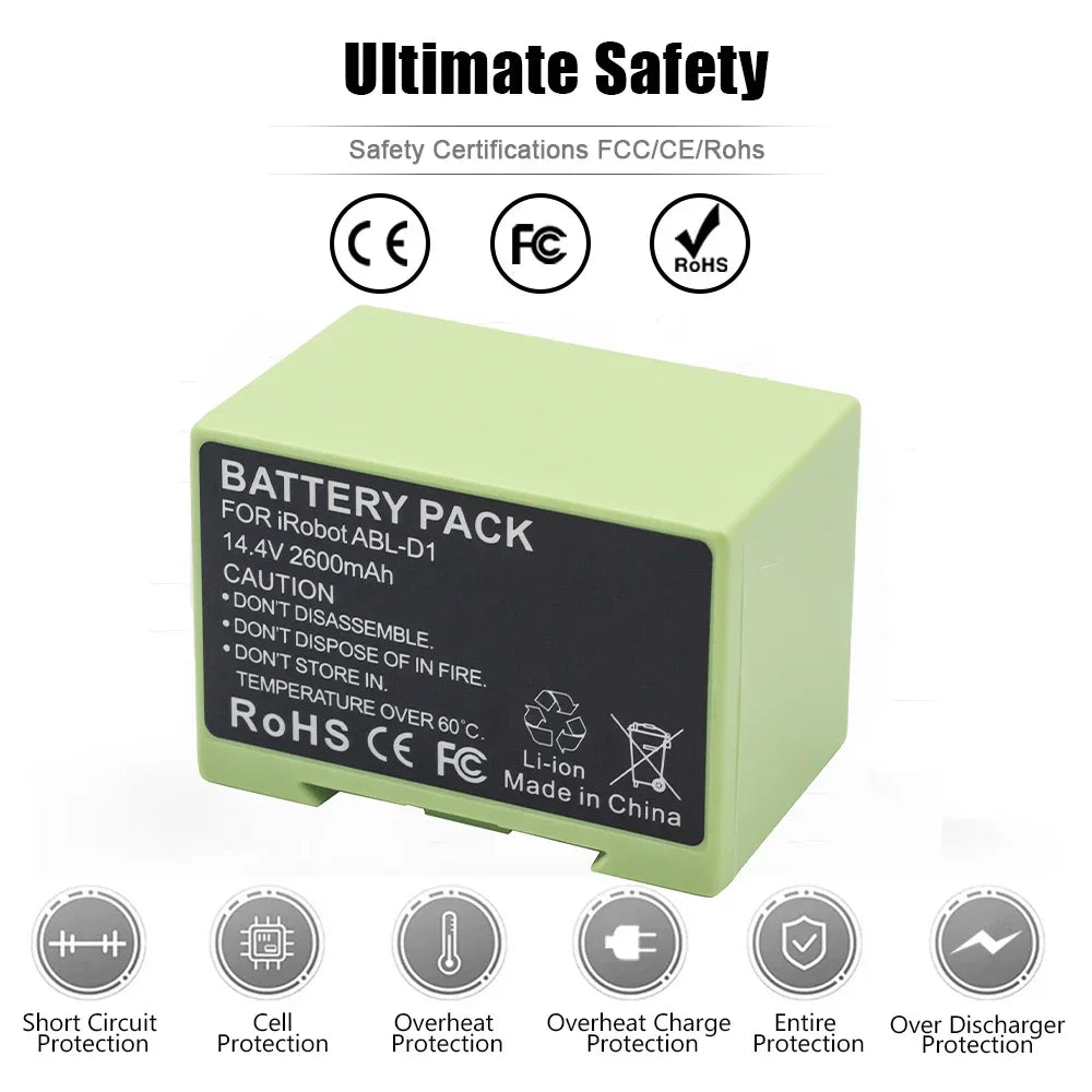 New 14.4V 2600mAh/3200MAH i7 Battery Replacement for iRobot Roomba e & i Series i7+ e5 7150 7550 i3 3150 i3+ 3550 i4 4150 Part