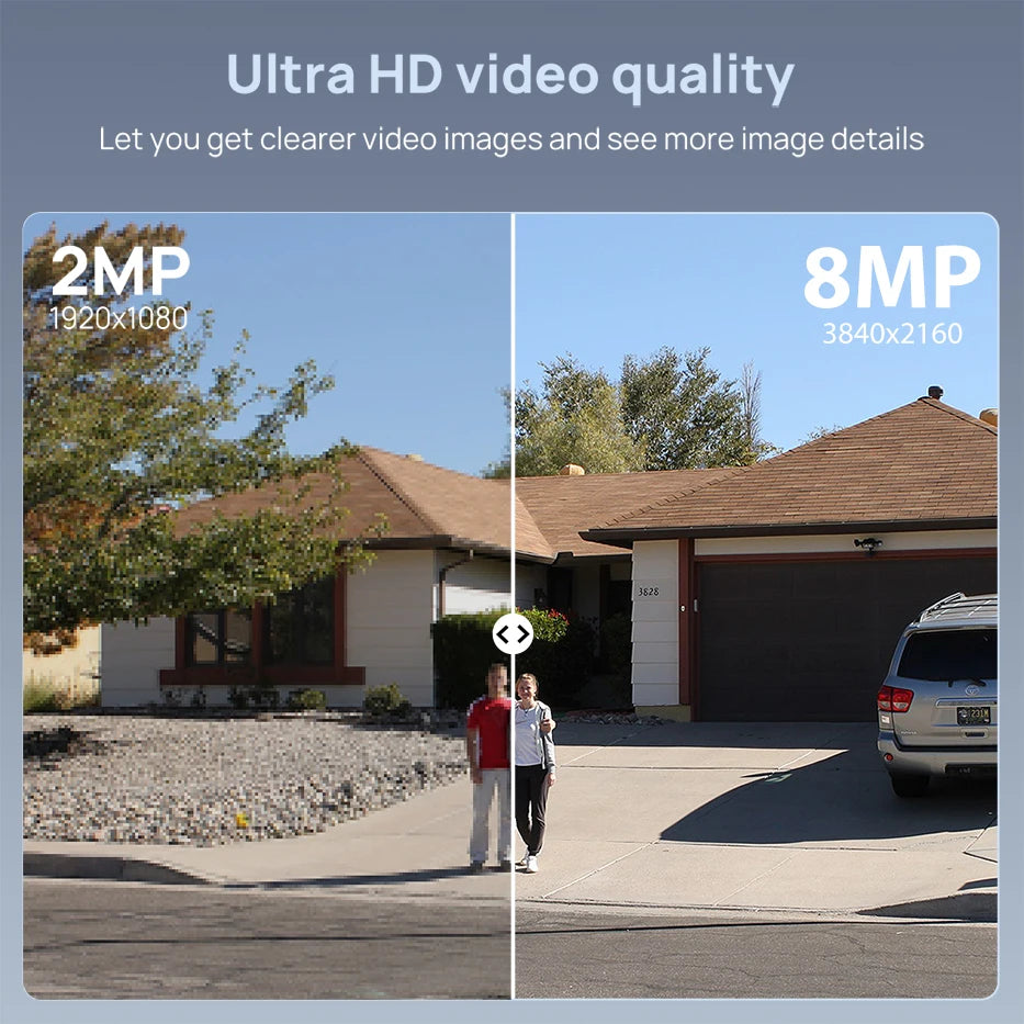 Vikylin Hikvision compatible 8MP 5X Zoom PTZ IP Camera with 2-Way Audio MD2.0 IP66 Outdoor Video Surveillance Camera Onvif CCTV
