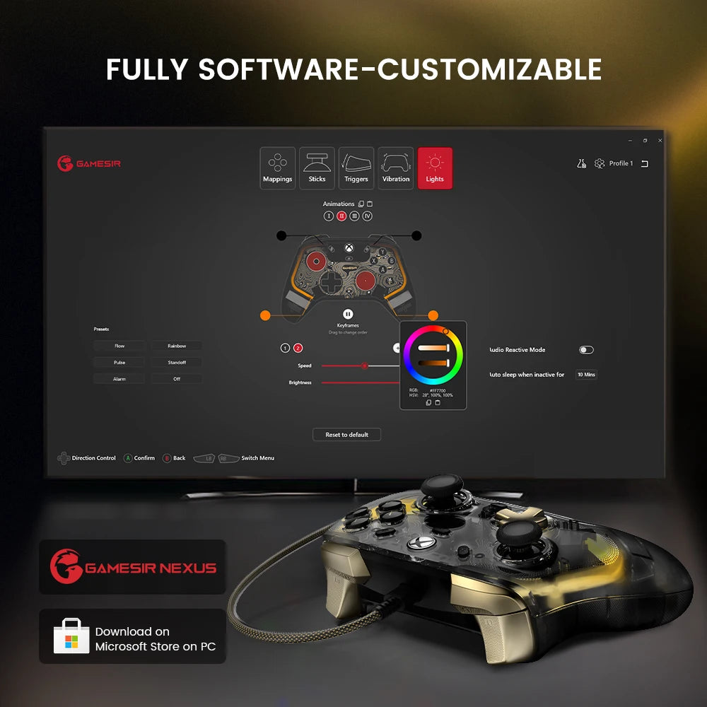 Original GameSir Kaleid Flux - Xbox Controller Wired Gamepad for Xbox Series X, Xbox Series S, Xbox One game console Hall Effect
