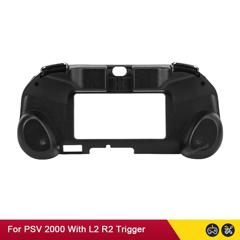 Gamepad Hand Grip Joystick Stand Shell Case Protect with L2 R2 Trigger Button For PS VITA 2000 PSV 2000 Slim + Front L2 R2 Kits