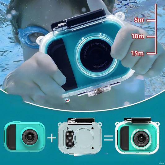 Waterproof children's camera HD digital photography video games Student travel Holiday gifts Toy mini camera