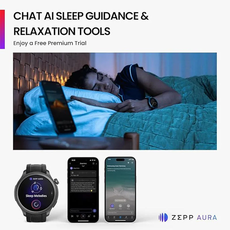Amazfit Balance 46mm Smartwatch 1.5'' AMOLED Display 14 Days Battery Life 150+ Sports Modes For Android iOS Phone Zepp OS 3.0
