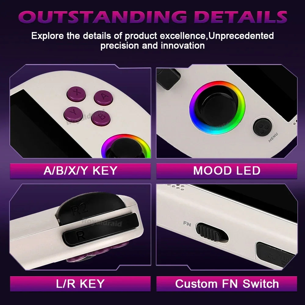 Trimui Smart Pro Handheld Game Console 4.96''IPS Screen Joystick RGB Lighting Linux System Smartpro Retro Video Game Player Gift