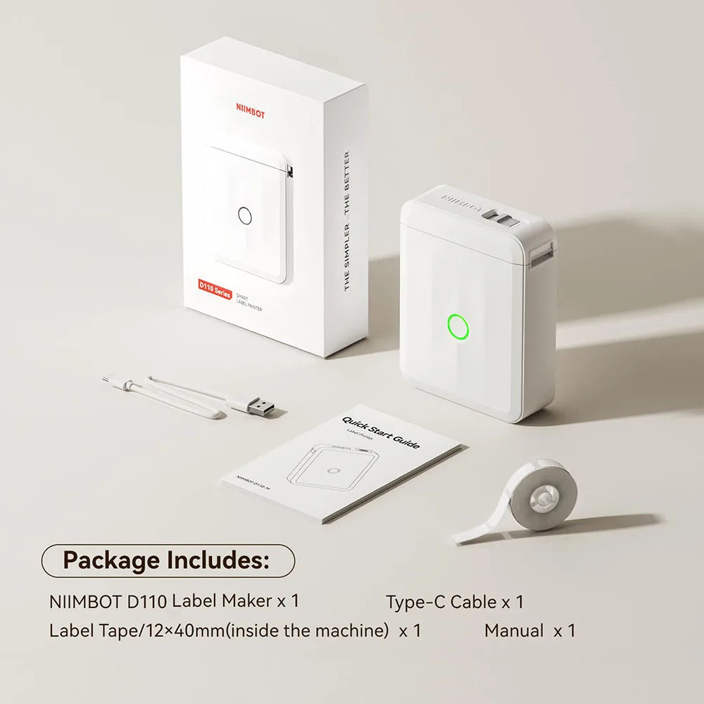 Niimbot D11/D110 Label Maker Wireless Pocket Self-Adhesive Name Tag Sticker Printer for Home Office