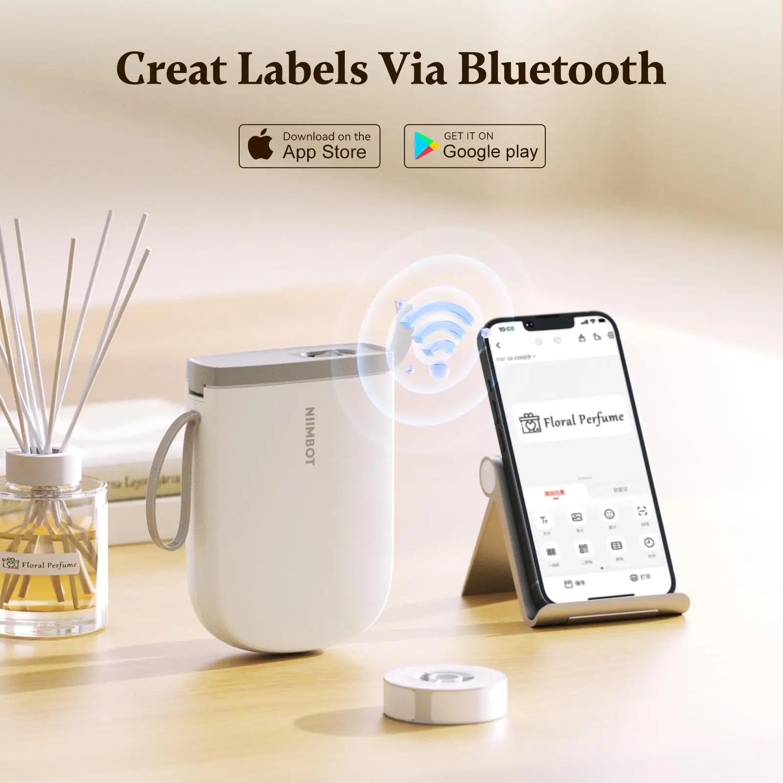 Niimbot 300 DPI High Definition Label Printer Upgraded D11 Wireless Thermal Label Maker Self-Adhesive Labeling Machine