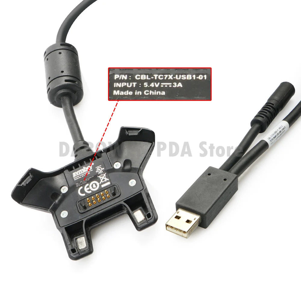 Power Charger for Zebra Motorola Symbol TC70 TC70X TC72 TC75 TC75X TC77 CBL-TC7X-USB1-01 Charging Cable with Adapter