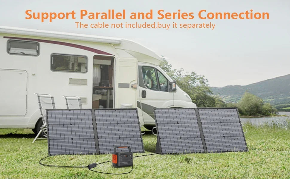 MHPOWOS 220W 110W Portable Solar Panel 220 110 Watt Foldable Solar Charger with Solar Cable 23.5% High Efficiency for Camping RV