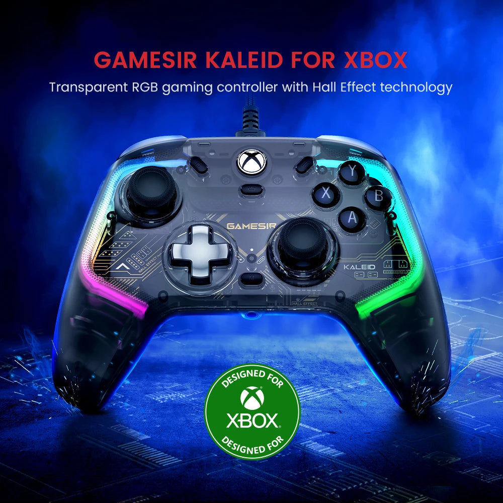 Original GameSir Kaleid Flux - Xbox Controller Wired Gamepad for Xbox Series X, Xbox Series S, Xbox One game console Hall Effect