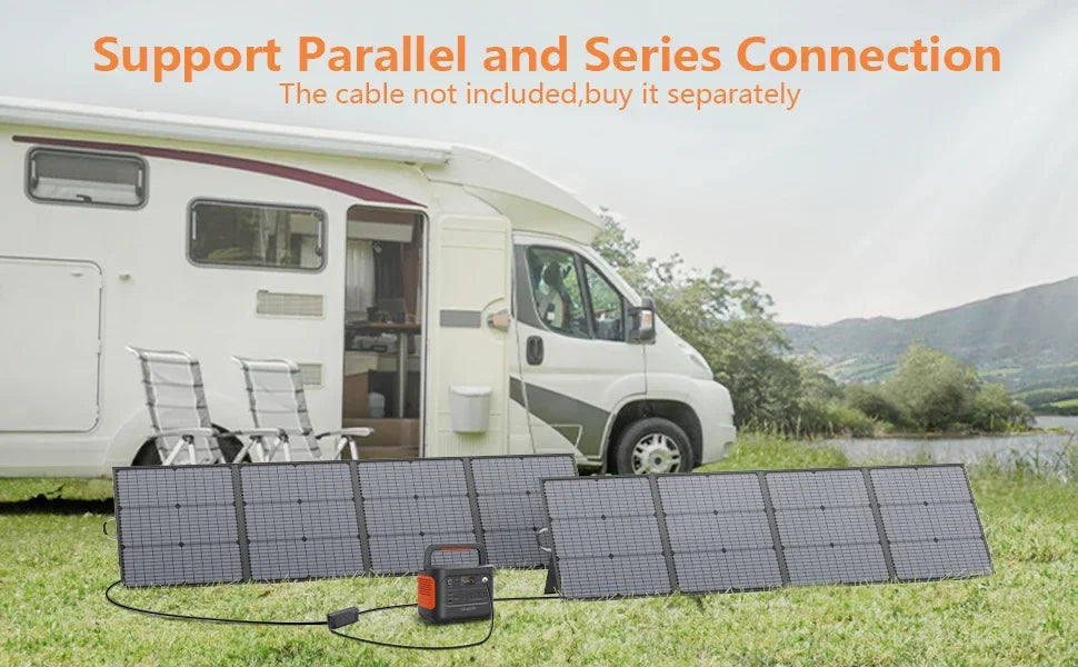MHPOWOS 220W 110W Portable Solar Panel 220 110 Watt Foldable Solar Charger with Solar Cable 23.5% High Efficiency for Camping RV