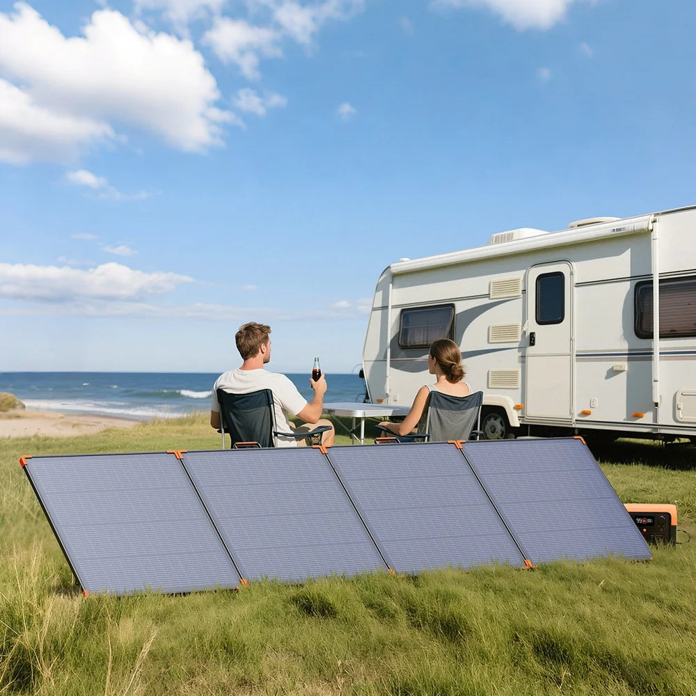 ZOUPW 400W Portable Solar Panel N-Type 16BB High-efficiency N-Type 16BB Cells with a 25% Conversion Rate Durable ETFE Layer