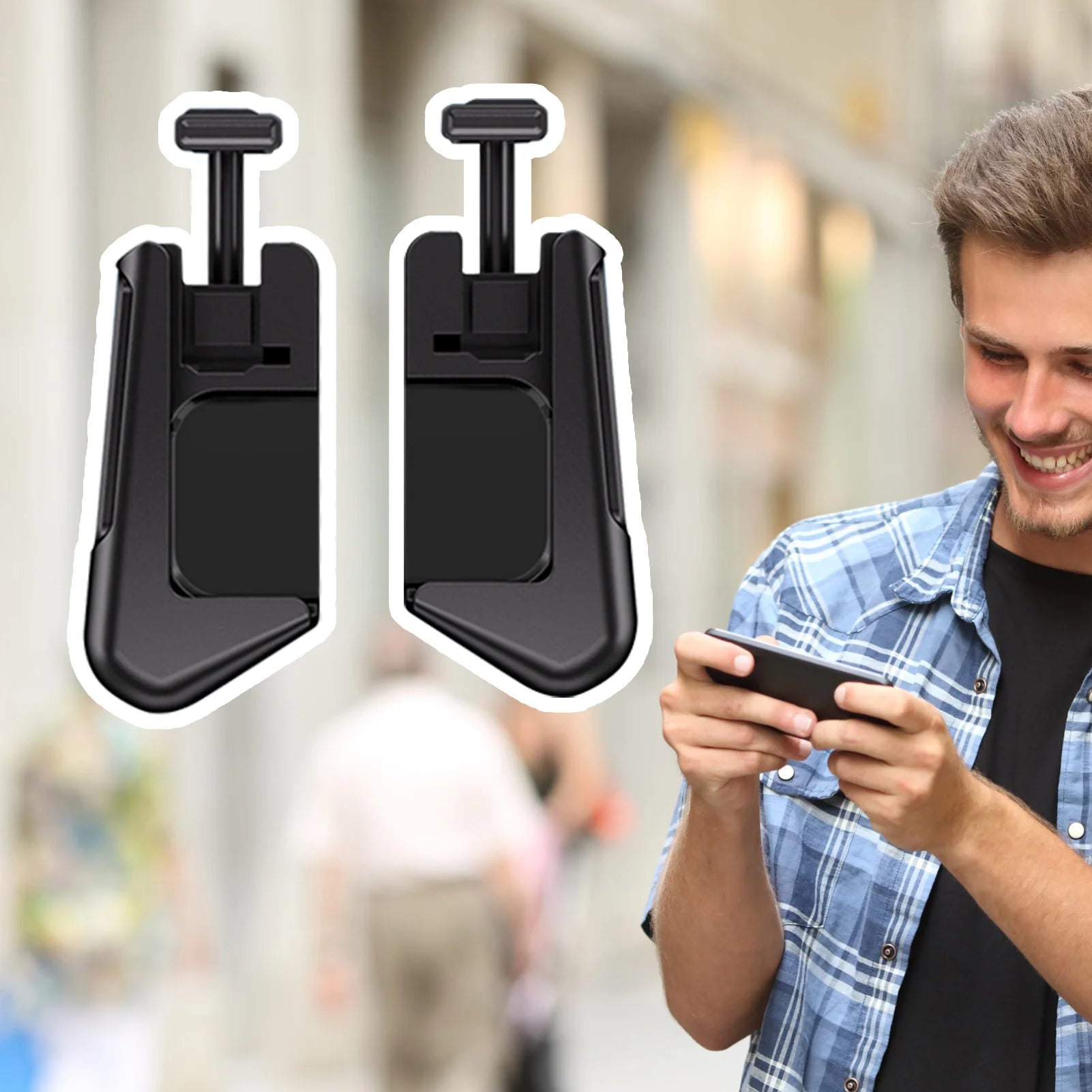 Mobile Game Controller Gamepad Mobile Game Handle Adjustable Mobile Gaming Controller Grip With Triggers For Phones