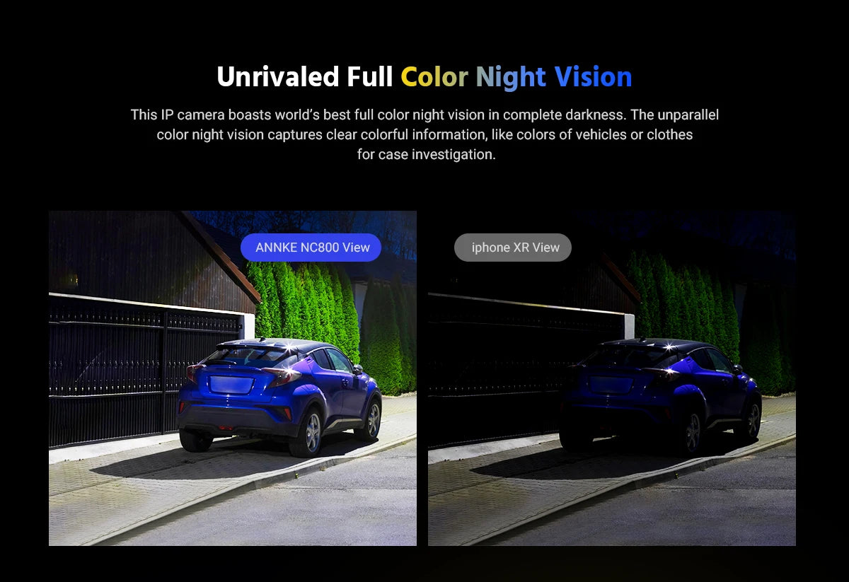 ANNKE NightChroma NC800 4K Ultra HD Full Color Night Vision IP Camera Video Surveillance Outdoor PoE IP Security Cameras