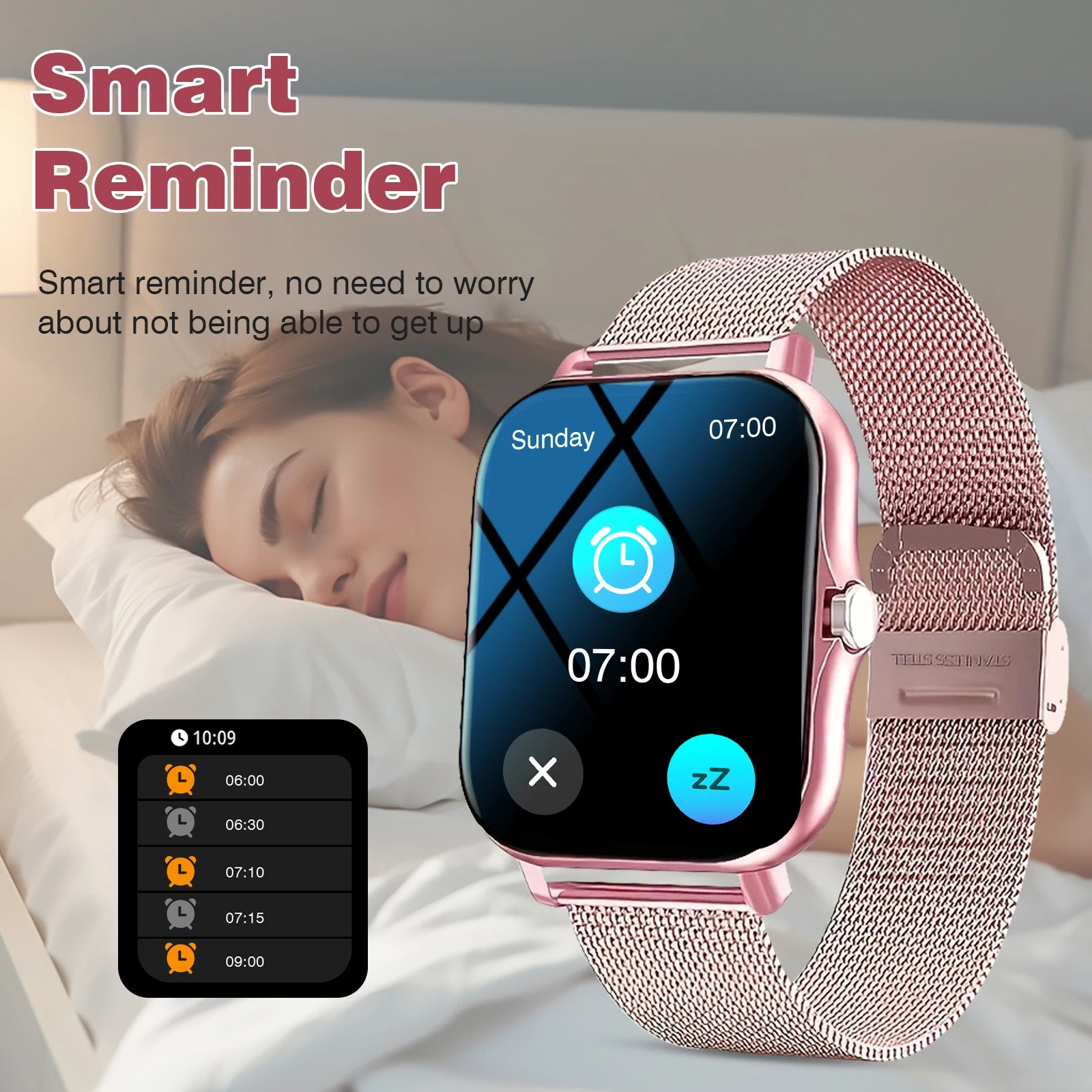 Smartwatch, phone answering/calling, multi-sport mode, message reminder view, suitable for men/women