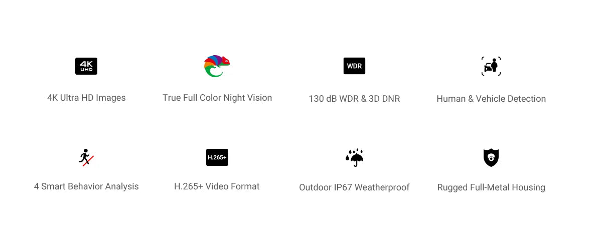 ANNKE NightChroma NC800 4K Ultra HD Full Color Night Vision IP Camera Video Surveillance Outdoor PoE IP Security Cameras
