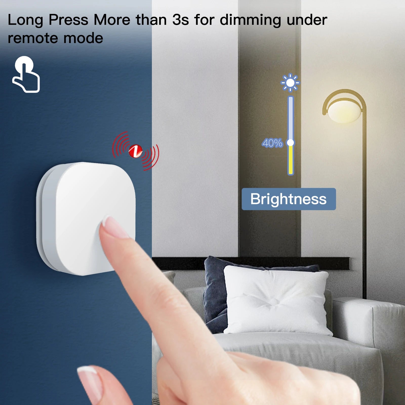 Tuya ZigBee Smart Key Switch Wireless Remote Control Key Controller Multi-scene Linkage Smart Switch Battery Powered Automation