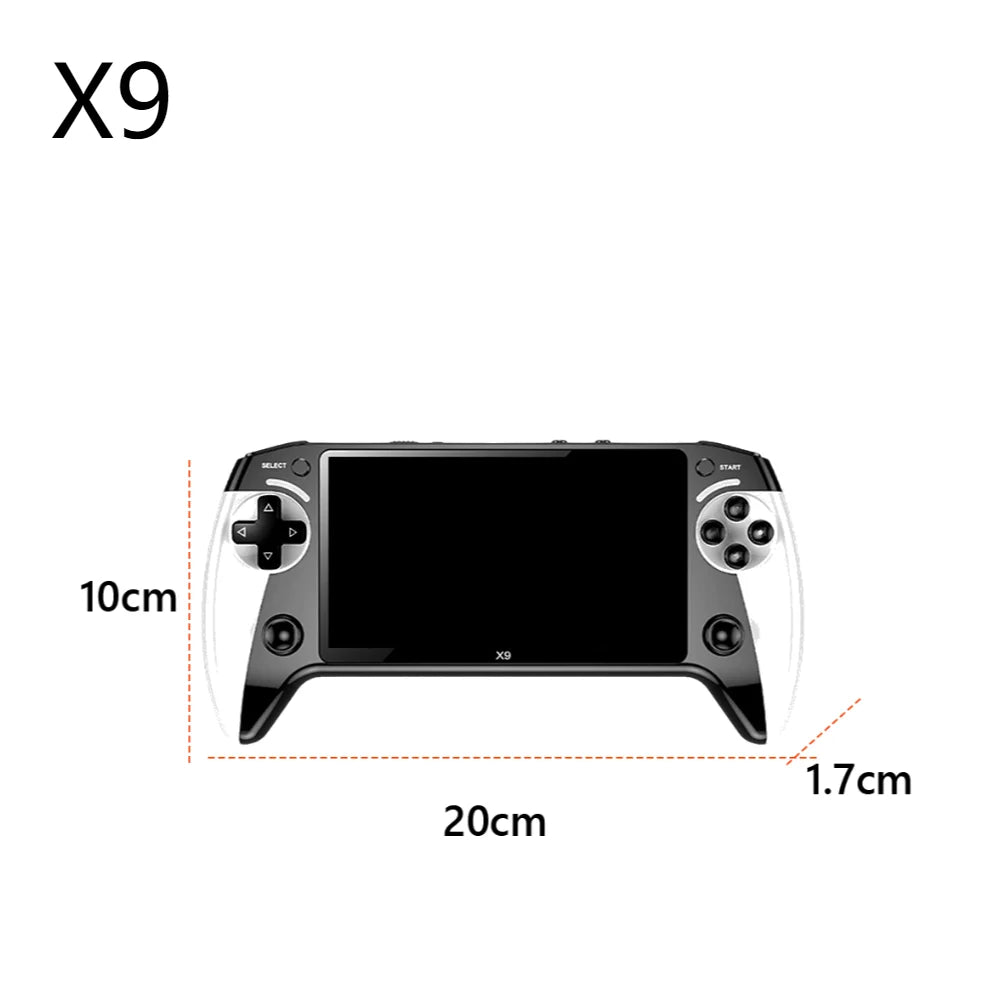 SF300 Handheld Game Console 4.5 Inch IPS Screen Retro Gaming Console USB Rechargeable Retro Handheld Video Game Console