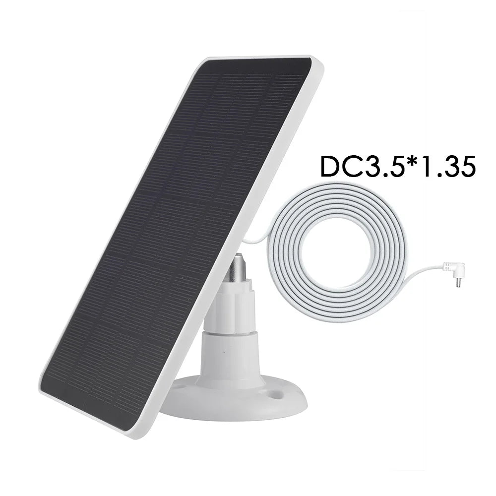 20W IP Security Camera Charger DC3.5x1.35-port Solar Panel Kit Wall Mount Bracket for Ring Spotlight Camera/Ring Stick Up Camera
