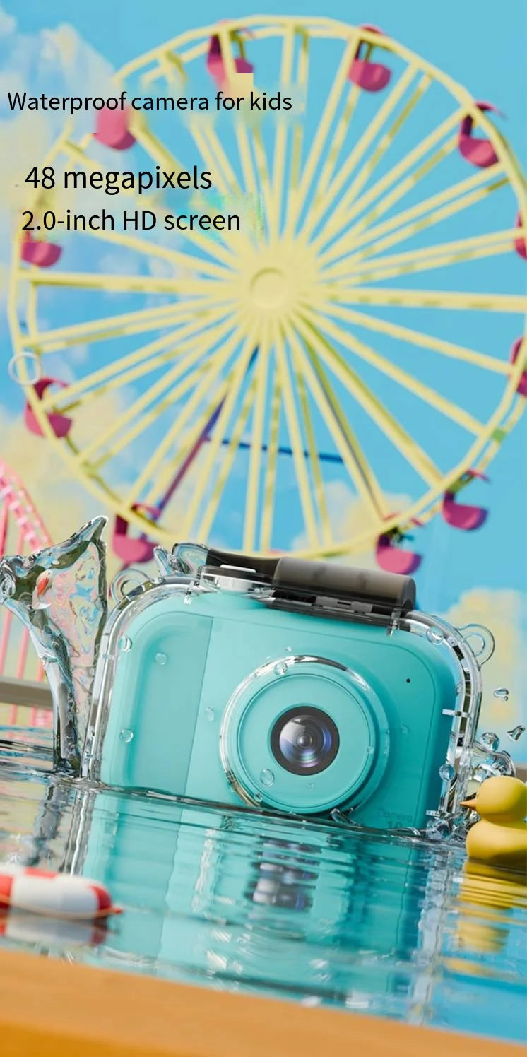 Waterproof children's camera HD digital photography video games Student travel Holiday gifts Toy mini camera