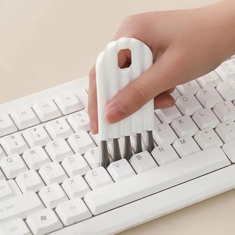 Multifunctional Keyboard Cleaning Brush Crevice Thermos Cup Lid Keyboard Bottle Mouth Brush Curved Handle