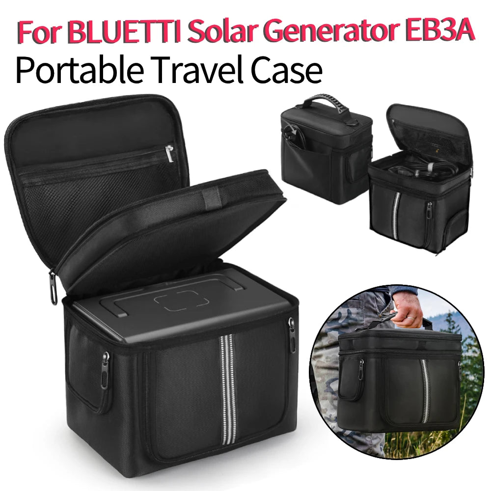 Portable Travel Case Waterproof Power Station Storage Case Protective Storage Bag for BLUETTI Solar Generator EB3A 268Wh LiFePO4
