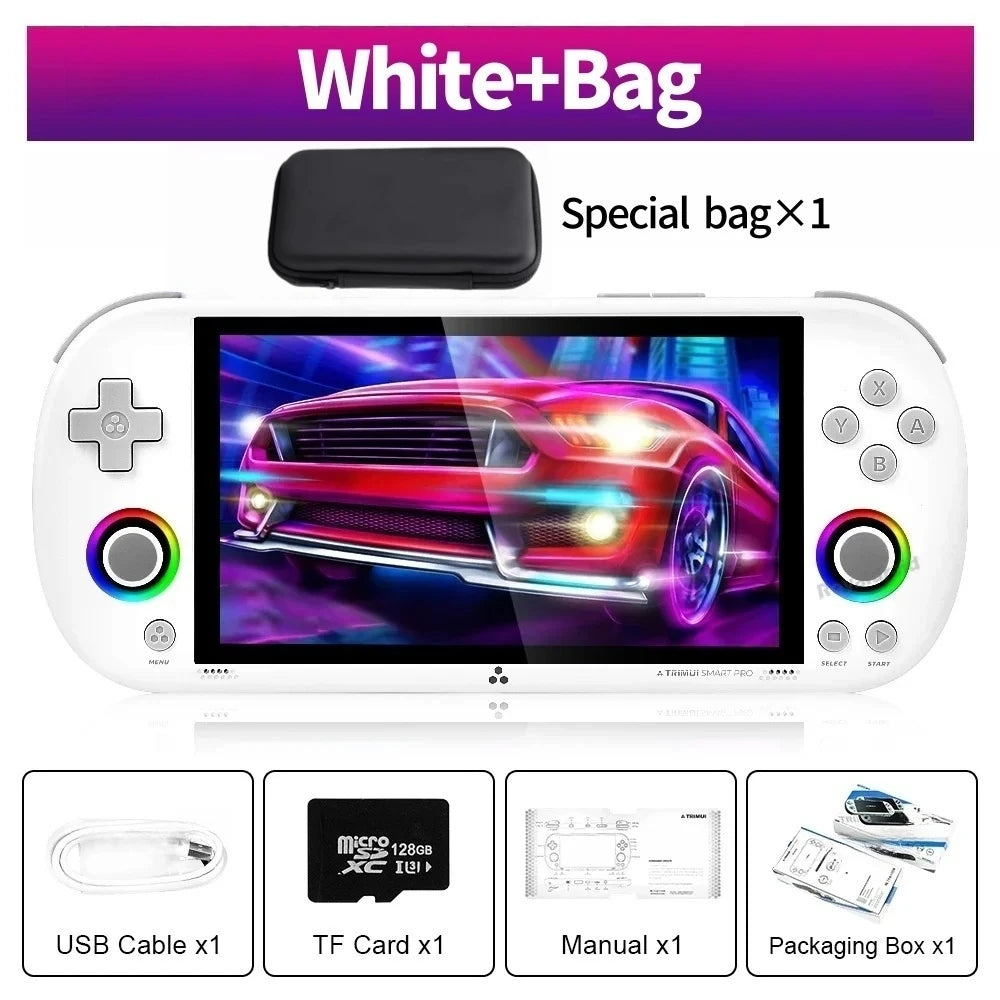 Trimui Smart Pro Handheld Game Console 4.96''IPS Screen Joystick RGB Lighting Linux System Smartpro Retro Video Game Player Gift