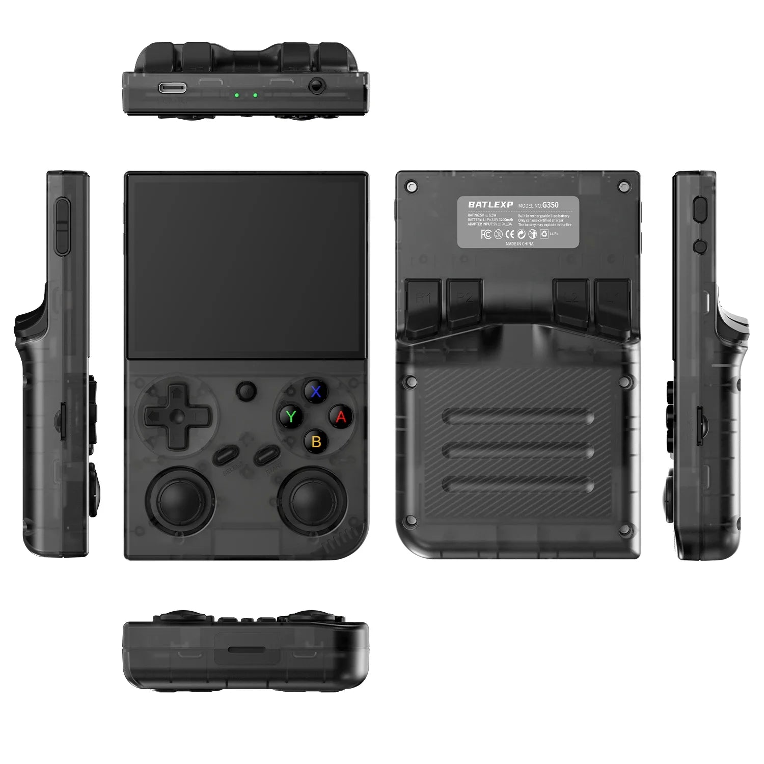 BATLEXP G350 Handheld Game Console 3.5'' IPS Screen Linux System Dual Joystick Vibration Motor Retro Portable Video Console Gift