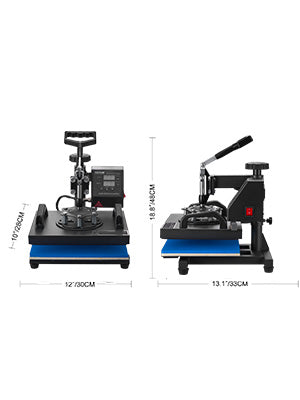 SucceBuy 12x10 In Dual Digital Heat Press Machine 650W Swing Away 360 Degree Rotation Transfer Sublimation Printing for T-Shirt