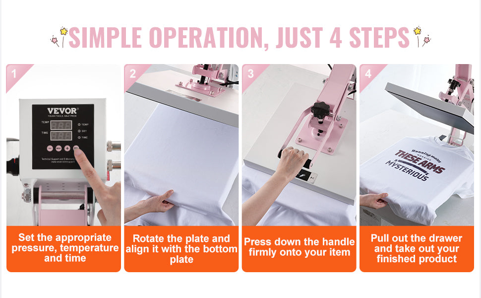 VEVOR Heat Press 15 x 15 in Heat Press Machine, Slide Out Heat Transfer Machine Fast and Even Heating 2-Layer Insulation Cotton