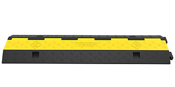 SucceBuy Cable Protector Ramp Wire Cable Cover Cord Guard 2 Channels Rubber + PVC 11000LBS Speed Bump Parking Driveway Traffic